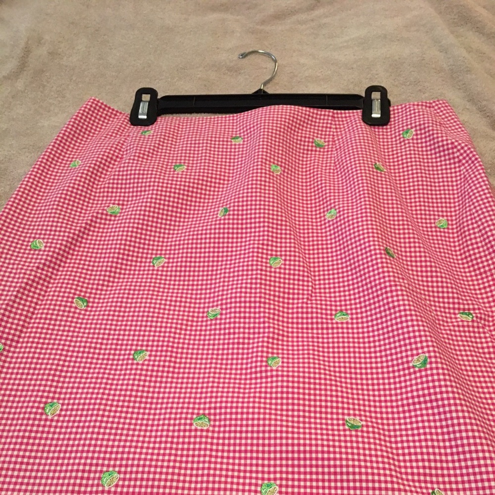 Pretty pink check shirt with limes